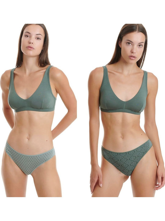 Walk Bamboo Women's Slip 2Pack Green