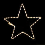 Aca Plastic Illuminated Christmas Decorative Pendant Star White