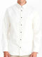 Long-sleeved Corduroy Shirt White