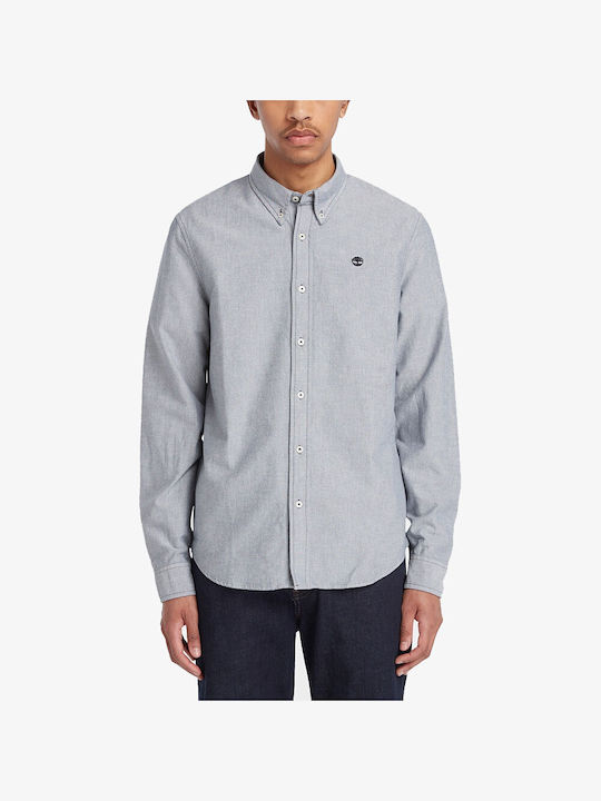 Timberland Men's Shirt Long Sleeve Cotton Grey