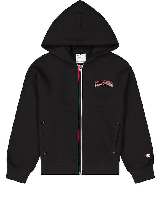 Champion Kinder-Strickjacke mit Kapuze Schwarz