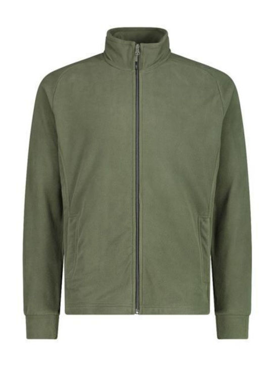 CMP Cardigan Fleece pentru Bărbați Kaki