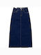 Τζιν Maxi Φούστα Navy Μπλε