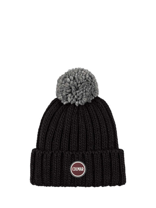 Beanie Unisex Σκούφος Πλεκτός σε Μαύρο χρώμα