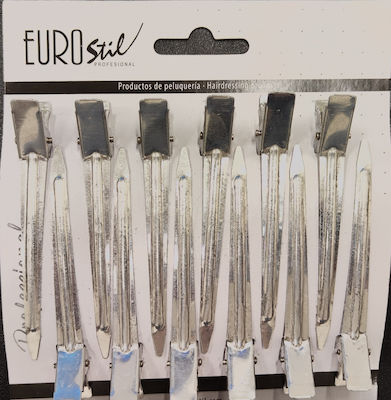 Eurostil 12pcs Silver Hair Pin 8.8cm