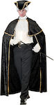 Velvet Venetian Carnival Cape Black 3579J