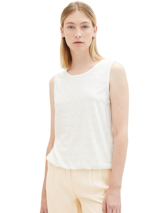 Tom Tailor Women's Blouse Sleeveless White