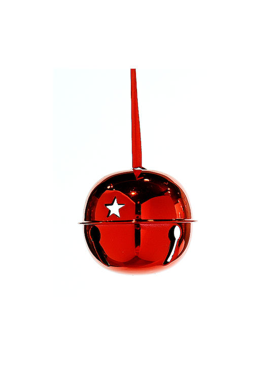 Christmas Metallic Bell Ornament Red