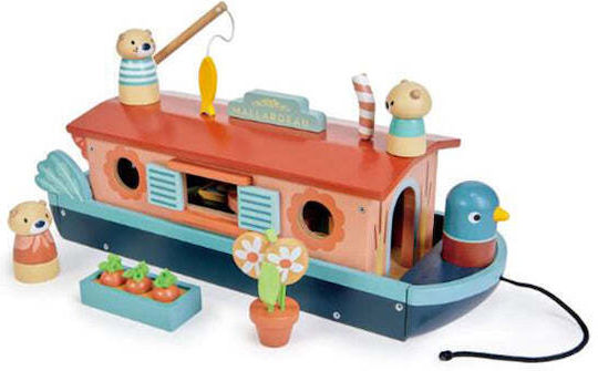 Tender Leaf Toys Pull-Along Toy Steamboat made of Wood for 36++ Months