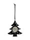 Hängendes Ornament Stern Hölzern Schwarz