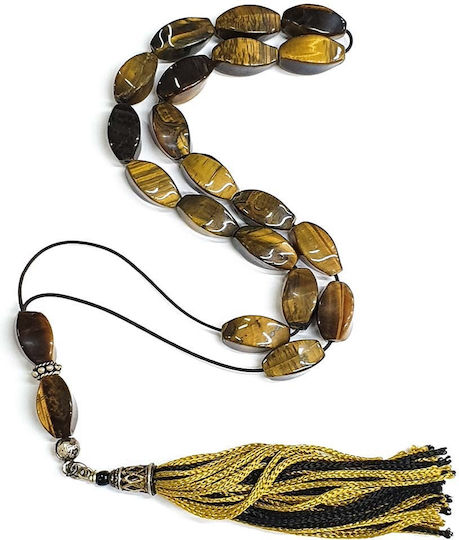 Roloi Komboloi Eye Of The Tiger Worry Beads Multicolour 35cm