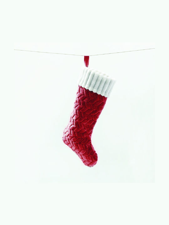 Christmas Decorative Fabric Red Socks L44.5xW20.5xH20.5cm