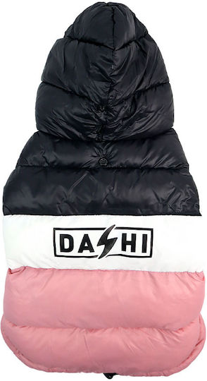Dashi Pink Waterproof Dog Coat Small with 34cm Back Length