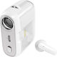 WK S28 Pop Digital Series Earbud Bluetooth Handsfree Ακουστικά με Θήκη Φόρτισης Λευκά