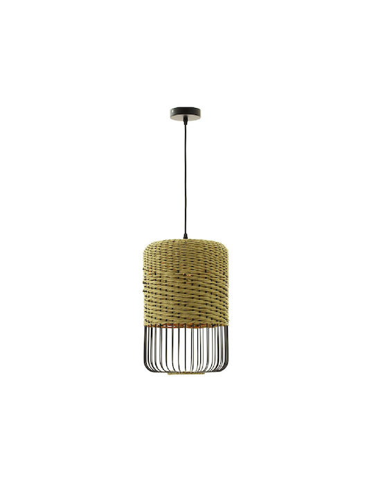 Sun Light Pendant Light Single-Light with Rope for Socket E27 Green