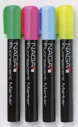 Naga Highlighters 10mm Fluorescent 4pcs