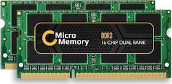 CoreParts 16GB DDR3 RAM με 2 Modules (2x8GB) και Ταχύτητα 1600 για Laptop