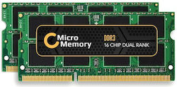 CoreParts 8GB DDR3 RAM με 2 Modules (2x4GB) και Ταχύτητα 1066 για Laptop