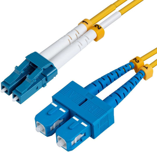 Microconnect Optische Faser Ethernet-Netzwerkkabel 1m Gelb 1Stück