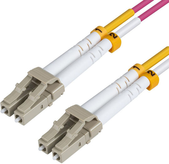 Microconnect Optische Faser Ethernet-Netzwerkkabel 4m Lila 1Stück