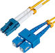 Microconnect Netzwerkkabel Optische Faser LC/UPC-SC/UPC 15m Gelbe Faser-Optik-Steckverbinder