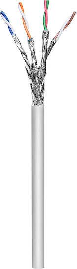 Microconnect S/FTP Cat.6a (Gigabit) Καλώδιο Δικτύου Ethernet 50m Γκρι