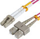 Microconnect Καλώδιο Οπτικής Ίνας LC/UPC-SC/UPC 3m Μωβ