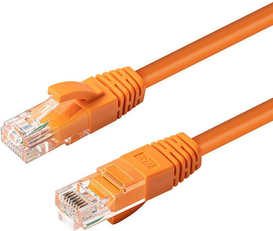 Microconnect U/UTP Cat.6a (Gigabit) Καλώδιο Δικτύου Ethernet 0.5m Πορτοκαλί