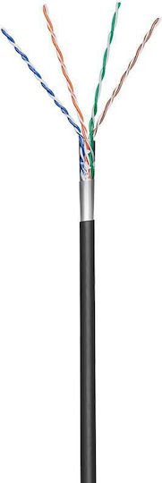 Microconnect F/UTP Cat.5e (Gigabit) Καλώδιο Δικτύου Ethernet εξωτερικού χώρου χωρίς ακροδέκτες 100m Μαύρο