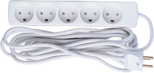 Microconnect Захранваща лента 5 Позиции с Превключвател и Кабел 5м