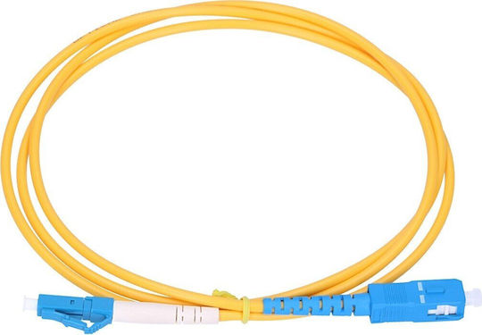 Extralink Καλώδιο Οπτικής Ίνας SC/UPC-LC/UPC 1m Κίτρινο