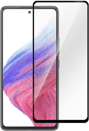eSTUFF Full Glue Full Face Tempered Glass Black (Galaxy A53)