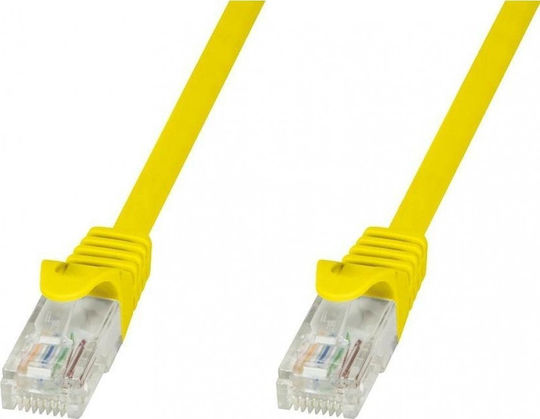 Techly U/UTP Cat.5e (Gigabit) Καλώδιο Δικτύου Ethernet 0.25m Κίτρινο