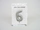 Balloon Foil Jumbo Number 6 Gray 86cm