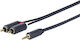 Vivolink 3,5mm Klinkenkabel - 2x RCA-Stecker Schwarz 1m PROMJRCA1