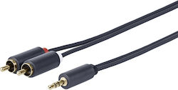 Vivolink 3,5 мм мъжки-2x RCA мъжки 12м PROMJRCA12