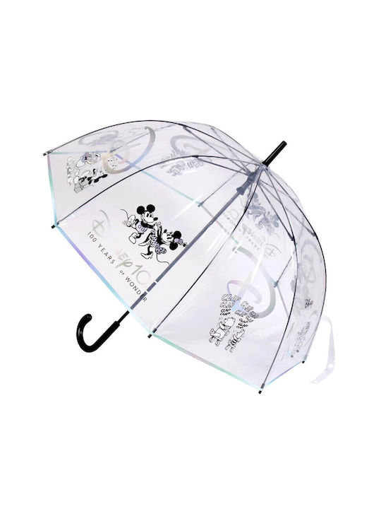 Cerda Kids Curved Handle Umbrella Transparent