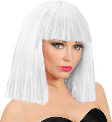 Showgirl Cleopatra Carnival Wig Straight White