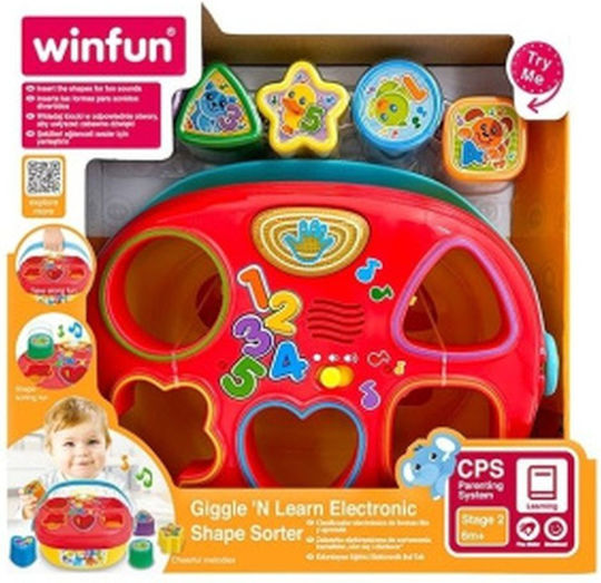 Winfun Shape Sorting Toy Electronic Basket with Shapes with Sounds for 6++ Months