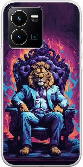 Wild Animals Lion Back Cover Σιλικόνης Πολύχρωμο (Vivo Y22S / Y35)