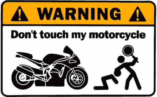 Декоративни стикери Dont Touch My Bike Черен