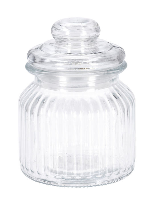 Excellent Houseware Vaza Uz General cu capac Sticlă Transparent 500ml