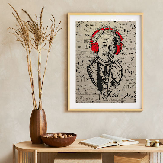 Funky Cool Einstein Κάδρο Χάρτινο 40x50cm