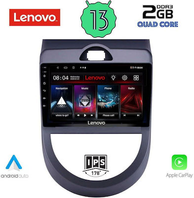 Lenovo Sistem Audio Auto pentru Kia Suflet 2008-2013 (Bluetooth/USB/WiFi/GPS/Apple-Carplay/Android-Auto) cu Ecran Tactil 9"