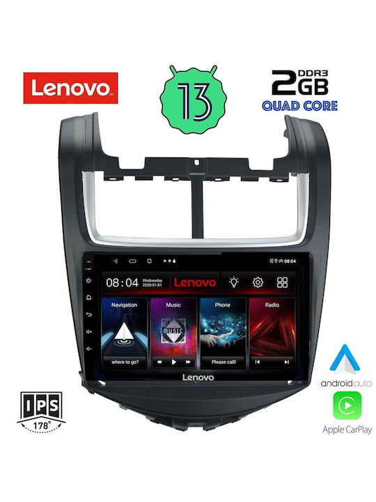 Lenovo Sistem Audio Auto pentru Chevrolet Aveo 2014-2017 (Bluetooth/USB/WiFi/GPS/Apple-Carplay/Android-Auto) cu Ecran Tactil 9"