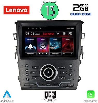 Lenovo Sistem Audio Auto pentru Ford Mondeo 2014> cu Clima (Bluetooth/USB/WiFi/GPS/Apple-Carplay/Android-Auto) cu Ecran Tactil 9"