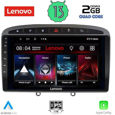 Lenovo Car Audio System for Peugeot 308 2007-2012 (Bluetooth/USB/WiFi/GPS/Apple-Carplay/Android-Auto) with Touch Screen 9"