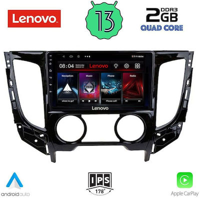 Lenovo Sistem Audio Auto pentru Mitsubishi L200 2015> cu A/C (Bluetooth/USB/WiFi/GPS/Apple-Carplay/Android-Auto) cu Ecran Tactil 9"