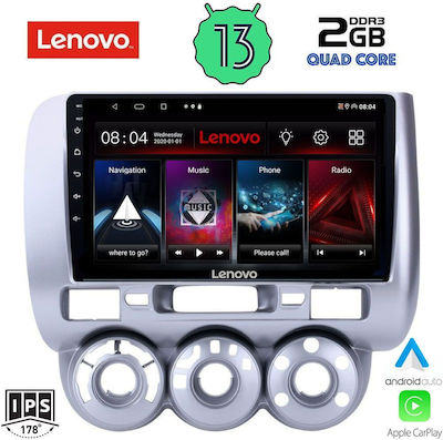 Lenovo Ηχοσύστημα Αυτοκινήτου για Honda Jazz 2002-2008 με A/C (Bluetooth/USB/WiFi/GPS/Apple-Carplay/Android-Auto) με Οθόνη Αφής 9"