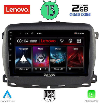 Lenovo Ηχοσύστημα Αυτοκινήτου για Fiat 500 2016> (Bluetooth/USB/WiFi/GPS/Apple-Carplay/Android-Auto) με Οθόνη Αφής 9"